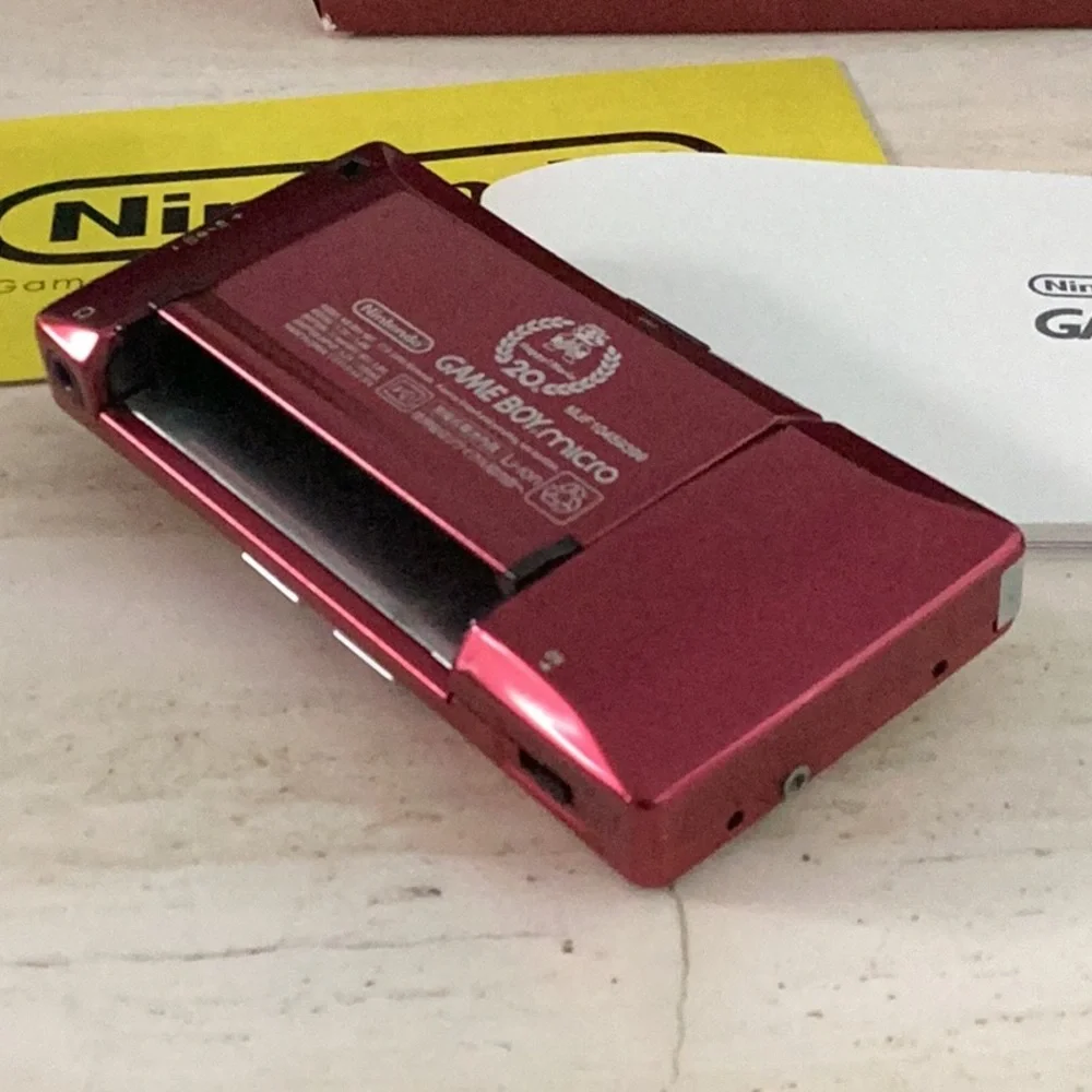 Mario 20th Anniversary Edition Nintendo Game Boy Micro Console Gameboy Gold Red